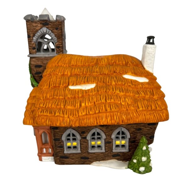 Department 56 Dickens Village Ivy Glen Church 1988 Porcelain Light-Up - Picture 2 of 8